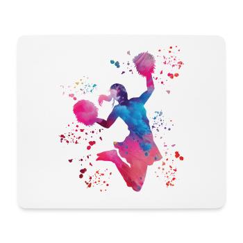 Cheerpom pom girls Mom Cheerleading - Tapis de souris (format paysage) - blanc - Devant