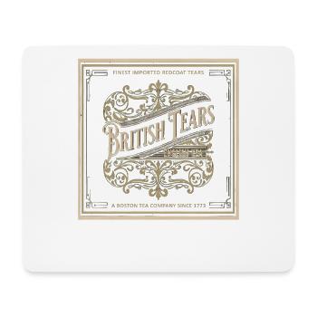 British Tears, fondé en 1773, Boston Tea Party - Tapis de souris (format paysage) - blanc - Devant