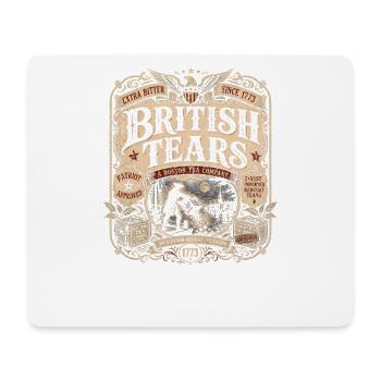 British Tears, fondé en 1773, Boston Tea Party - Tapis de souris (format paysage) - blanc - Devant