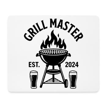 GRILL MASTER EST 2024 Grillmeister - Mousepad (Querformat) - Weiß - Vorne