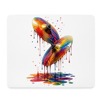 Pools with dripping colors - Mouse Pad (horizontal) - white - Front