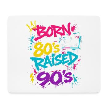 80er Boombox Neon Graffiti - Mousepad (Querformat) - Weiß - Vorne