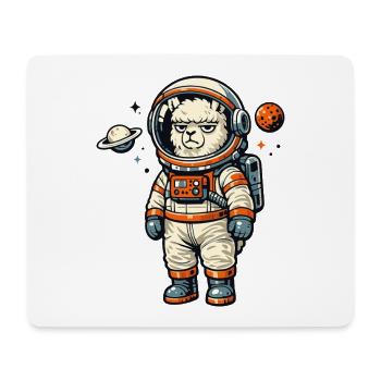 Alpaca Astronaut in Space Space Adventure - Mouse Pad (horizontal) - white - Front