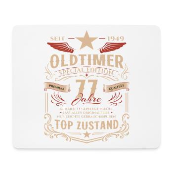 77. Geburtstag Geschenk Mann Oldtimer Vintage 1949 - Mousepad (Querformat) - Weiß - Vorne