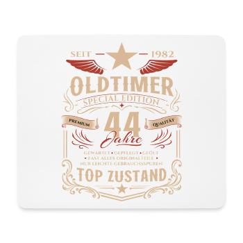 44. Geburtstag Geschenk Mann Oldtimer Vintage 1982 - Mousepad (Querformat) - Weiß - Vorne