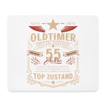 55. Geburtstag Geschenk Mann Oldtimer Vintage 1971 - Mousepad (Querformat) - Weiß - Vorne