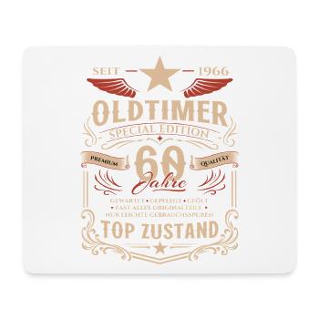 60. Geburtstag Geschenk Mann Oldtimer Vintage 1966 - Mousepad (Querformat) - Weiß - Vorne