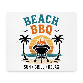 Beach BBQ Sun Grill Relax Grillmeister - Mousepad (Querformat) - Weiß - Vorne