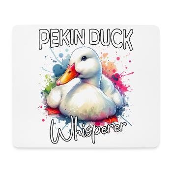 Le Murmureur du Canard Laqué de Pékin - Tapis de souris (format paysage) - blanc - Devant