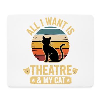 Théâtre musical : tout ce que je veux, mon chat & cadeau de théâtre - Tapis de souris (format paysage) - blanc - Devant