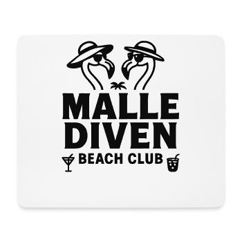 Malle Diven Beach Club Flamingo Mallorca Party - Tapis de souris (format paysage) - blanc - Devant