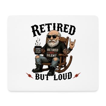Retired But Loud Rock Retired Retirement Cooler - Mouse Pad (horizontal) - white - Front