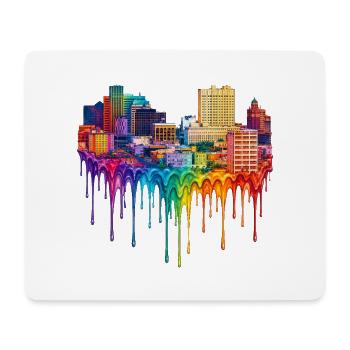 El Paso Texas Dripping Paint - Mouse Pad (horizontal) - white - Front