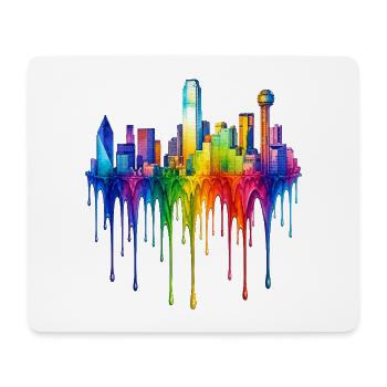 Dallas, Texas – Dripping Paint - Mouse Pad (horizontal) - white - Front