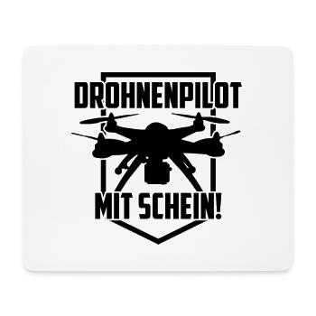 drohnenpilot, drohnenführerschein - Mousepad (Querformat) - Weiß - Vorne