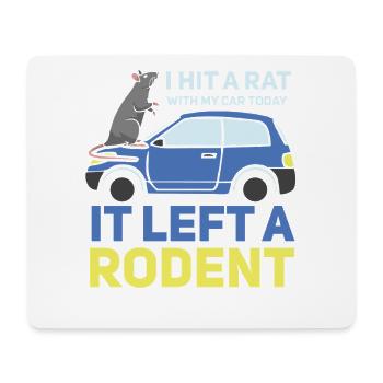Rat, house rat, rat owner, rat lover - Mouse Pad (horizontal) - white - Front