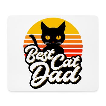 Meilleur Cat Dad Coucher de soleil drôle pour les passions animales - Tapis de souris (format paysage) - blanc - Devant