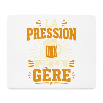 La pression je la gère - Tapis de souris (format paysage) - blanc - Devant
