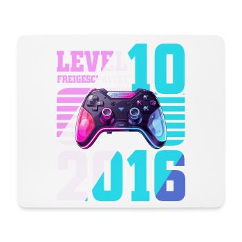 10. Geburtstag Junge Mädchen 2016 Gaming Level 10 - Mousepad (Querformat) - Weiß - Vorne