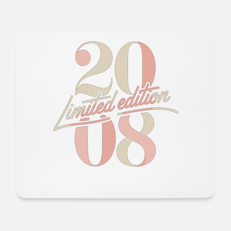 Limited Edition 2008 Geburtstag Vintage - Mousepad (Querformat) - Weiß