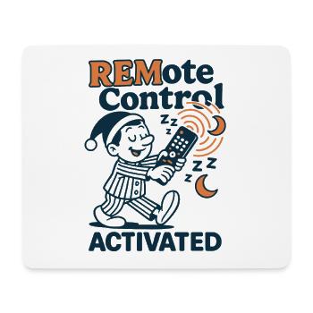 Télécommande de veille | Humour somnambule - Tapis de souris (format paysage) - blanc - Devant
