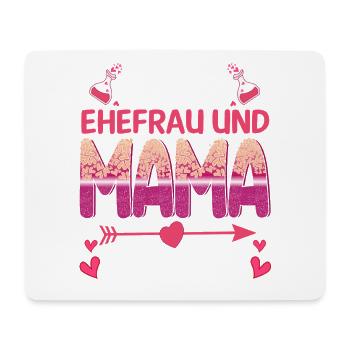 Beste Ehefrau Und Mama Der Welt - Mousepad (Querformat) - Weiß - Vorne