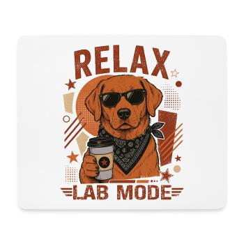 Labrador Relax Lab Mode Shirt - Mousepad (Querformat) - Weiß - Vorne