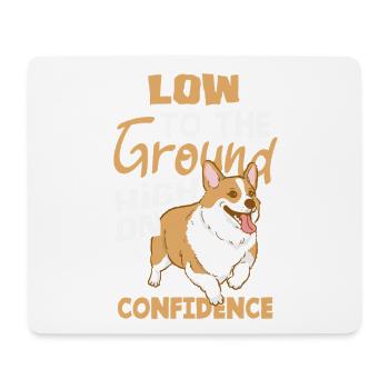 Kurze Beine, Große Einstellung, Corgi - Mousepad (Querformat) - Weiß - Vorne