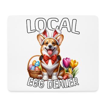 Local Egg Dealer Corgi - Mouse Pad (horizontal) - white - Front