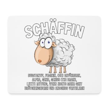 Schäffin - Alpha Schaf als Chefin - Mousepad (Querformat) - Weiß - Vorne