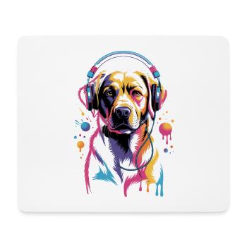 Labrador Headphones - Mouse Pad (horizontal) - white - Front
