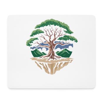 Paysage du cercle de l’île Tree - Tapis de souris (format paysage) - blanc - Devant