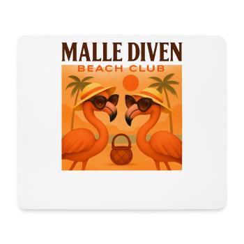 Malle Diven Beach Club Flamingo Mallorca Party - Tapis de souris (format paysage) - blanc - Devant