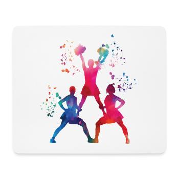 Cheerpom pom girls Mom Cheerleading - Tapis de souris (format paysage) - blanc - Devant