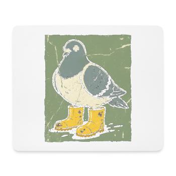 Dove with yellow boots - Mouse Pad (horizontal) - white - Front