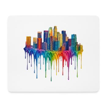 Los Angeles California Tropfende Kunst - Mousepad (Querformat) - Weiß - Vorne