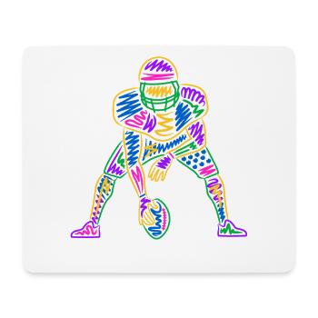 American Football Kinder Jungen bunt Football - Mousepad (Querformat) - Weiß - Vorne