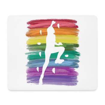 Boulderer Boulder Bouldering - Mouse Pad (horizontal) - white - Front