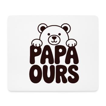 Papa Bear süßer Vatertag - Mousepad (Querformat) - Weiß - Vorne