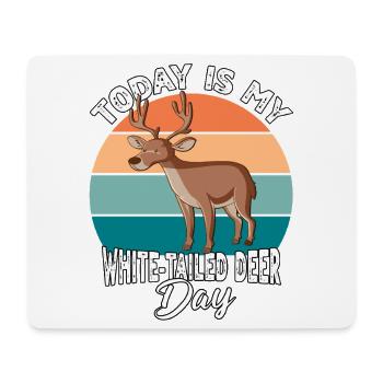 Weisswedelhirsch White-Tailed Deer - Mouse Pad (horizontal) - white - Front