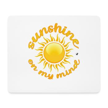Goldene Sonne Abbildung mit Inschrift - Mousepad (Querformat) - Weiß - Vorne