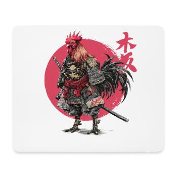 Rooster Samurai Armor Illustration - Mouse Pad (horizontal) - white - Front