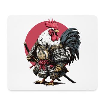 Rooster Samurai Armor - Mouse Pad (horizontal) - white - Front