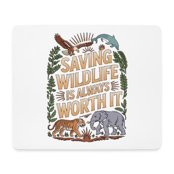 Wildlife Vet Saving Wildlife Is Always Animal Care - Mouse Pad (horizontal) - white - Front