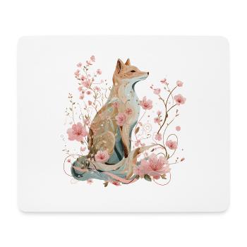 Blossom Fox - Spring in Harmony - Mouse Pad (horizontal) - white - Front