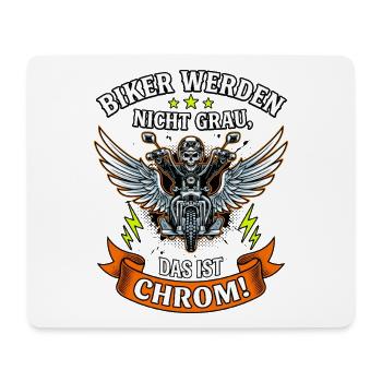 Biker werden nicht grau das ist Chrom Motorrad - Mousepad (Querformat) - Weiß - Vorne