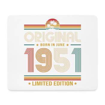 75th Birthday Gift Vintage June Vintage 1951 - Mouse Pad (horizontal) - white - Front