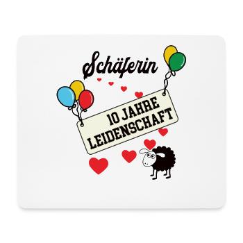 Schäferin 10 jähriges Jubiläum Schäferei Jubi - Mousepad (Querformat) - Weiß - Vorne