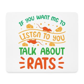 Rat, house rat, rat owner, rat lover - Mouse Pad (horizontal) - white - Front