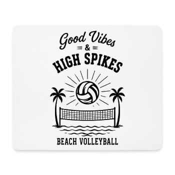 G Vibes & High Spikes Beach Volleyball - Mousepad (Querformat) - Weiß - Vorne